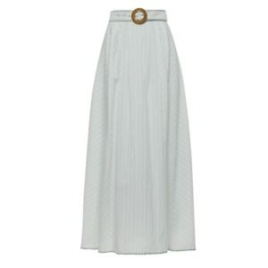 Ana Cate Designer Elegant White Maxi Skirt New